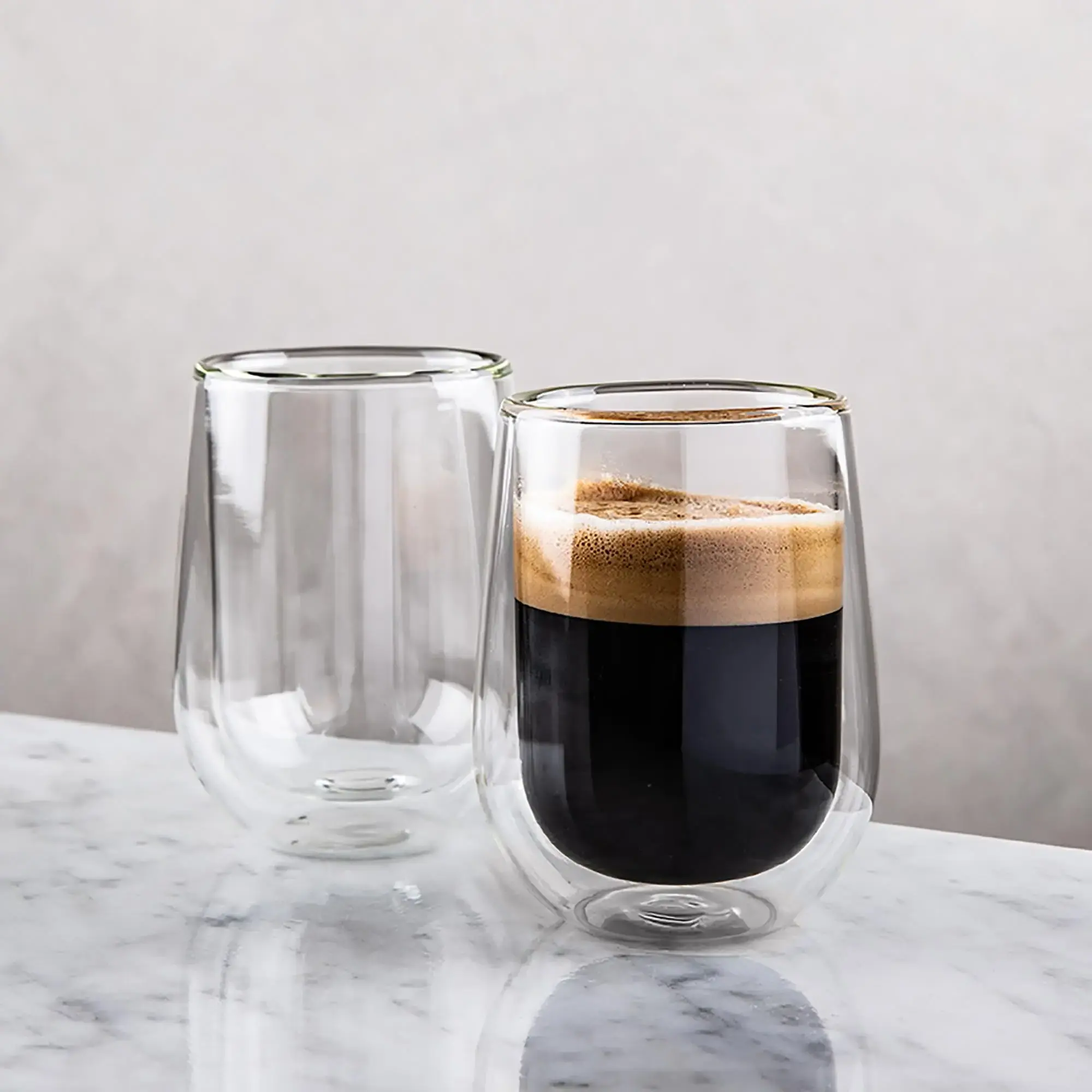 Tasse en verre à double paroi anti-brûlure isolation thermique café bière