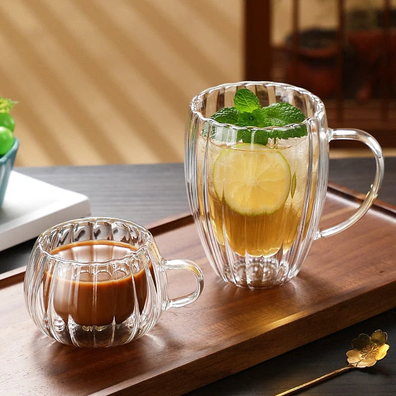 Tasse thermique en verre à Double paroi de 150ml, tasse à thé et